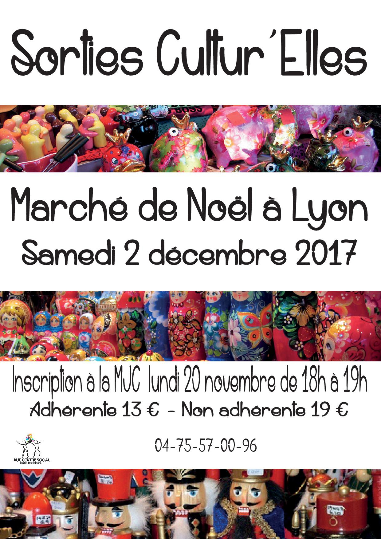 Affiche marché noël Lyon